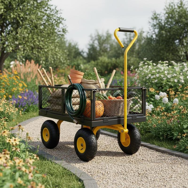 Heavy Equipment Transport - Steel Garden Cart 900 Lbs For