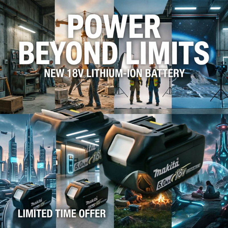 Heavy Equipment Bundle - Makita Universal Fit 18V BL1840B Battery