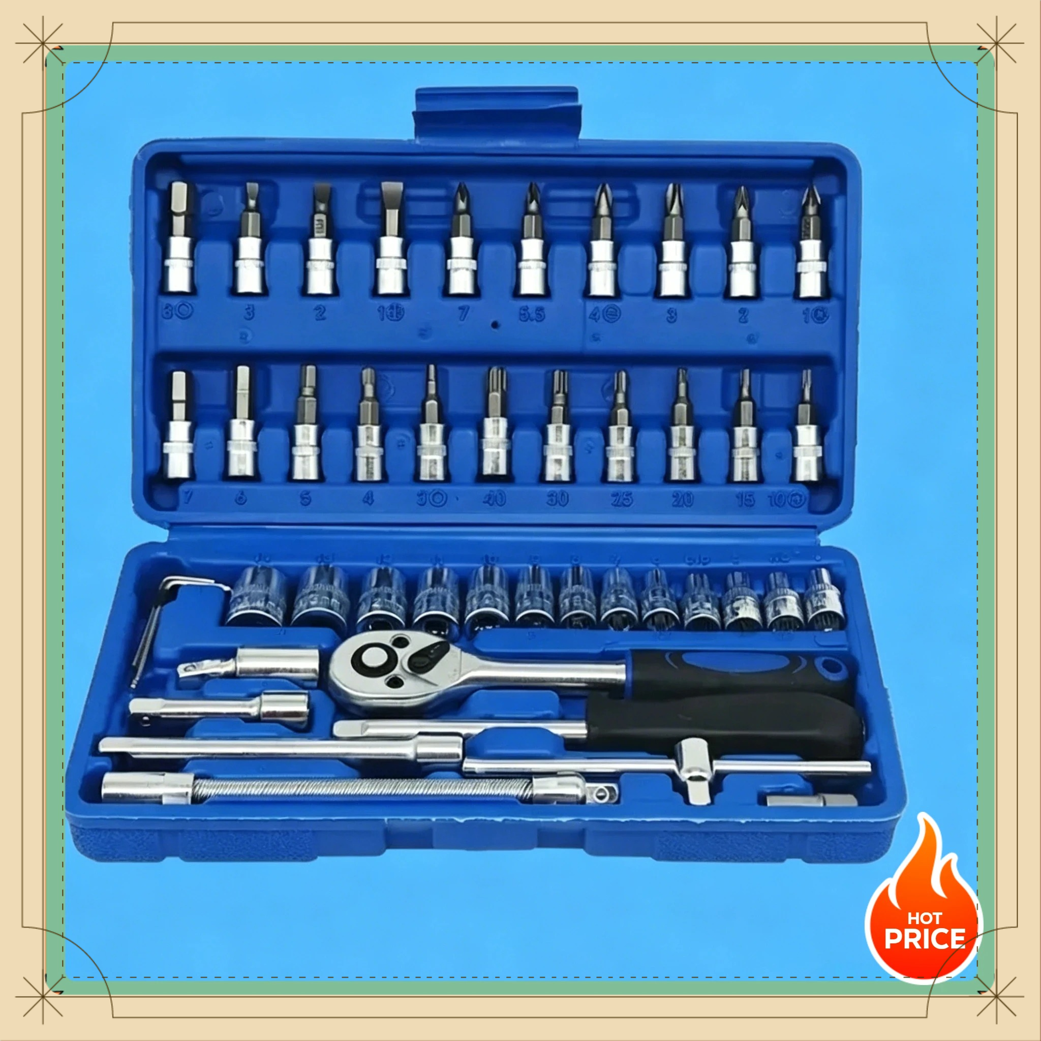 Heavy Equipment For Construction - 46-in-1 Heavy Duty Automotive Socket Wrench