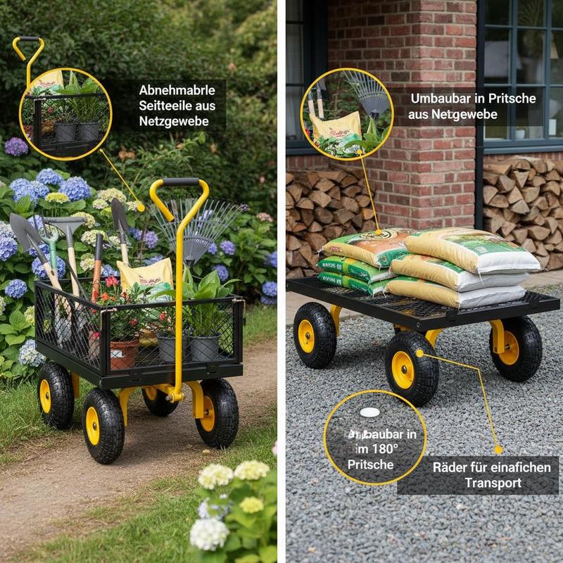 Steel Garden Cart 900 Lbs For  - Heavy Equipment Transport avis et prix