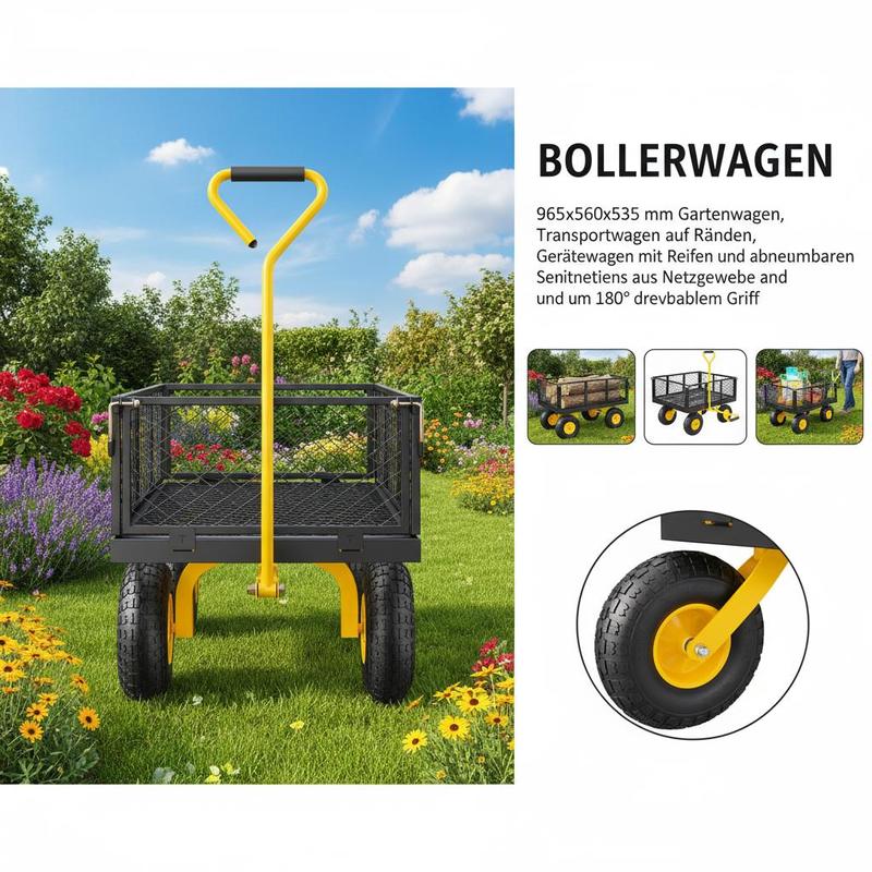 Steel Garden Cart 900 Lbs For  - Heavy Equipment Transport avis et prix