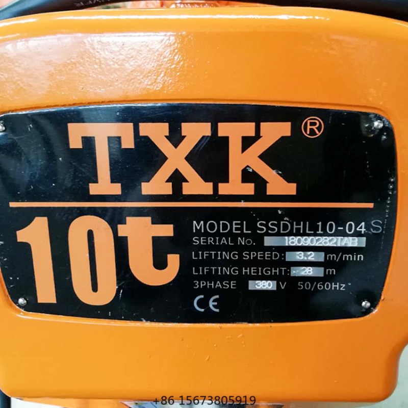 TXK Chain Hoist Electric 10ton - Electric Chain Hoist avis et prix