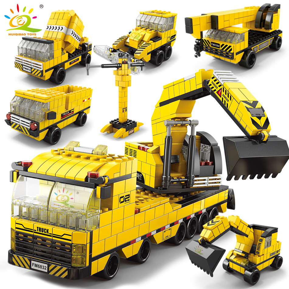 HUIQIBAO 1000pcs 6in1 Engineer - Heavy Equipment Lego avis et prix