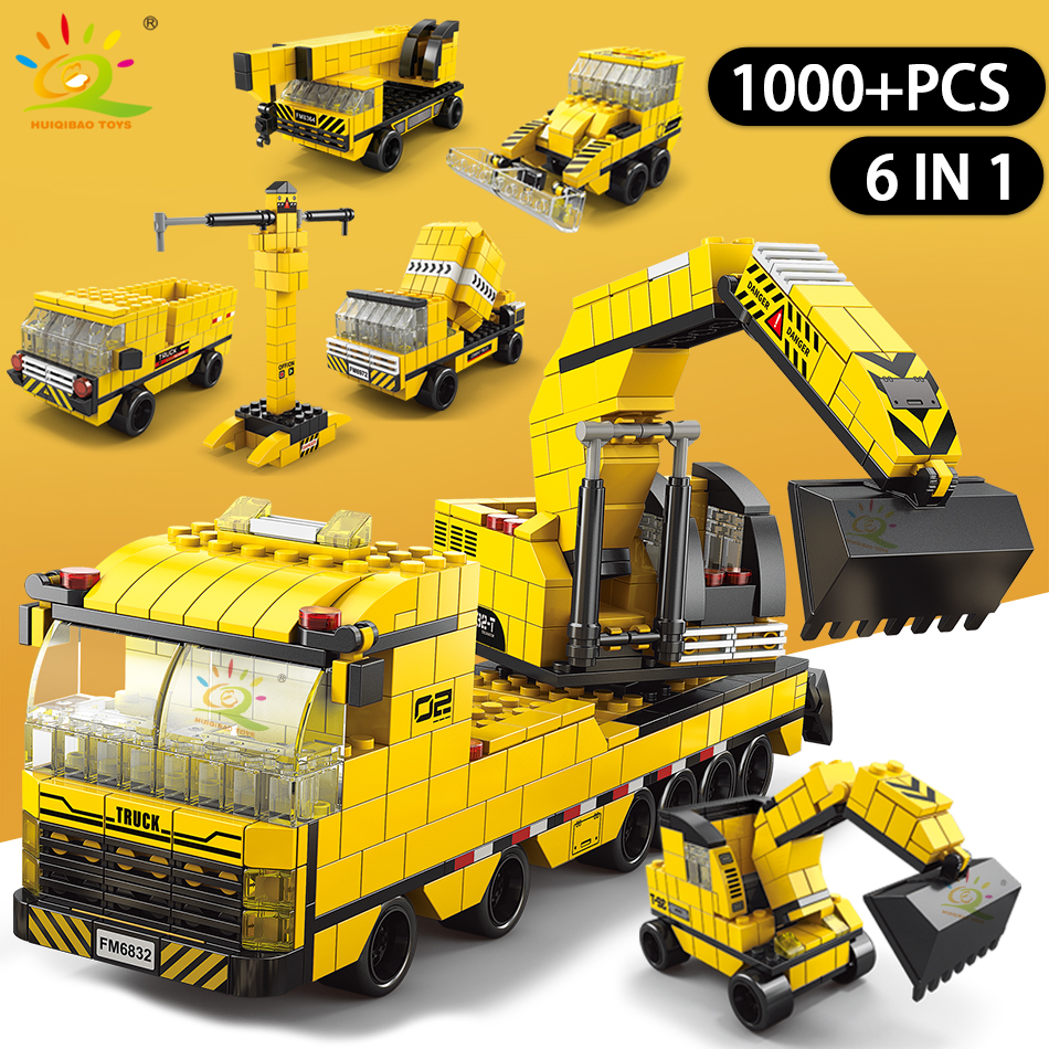 HUIQIBAO 1000pcs 6in1 Engineer - Heavy Equipment Lego avis et prix