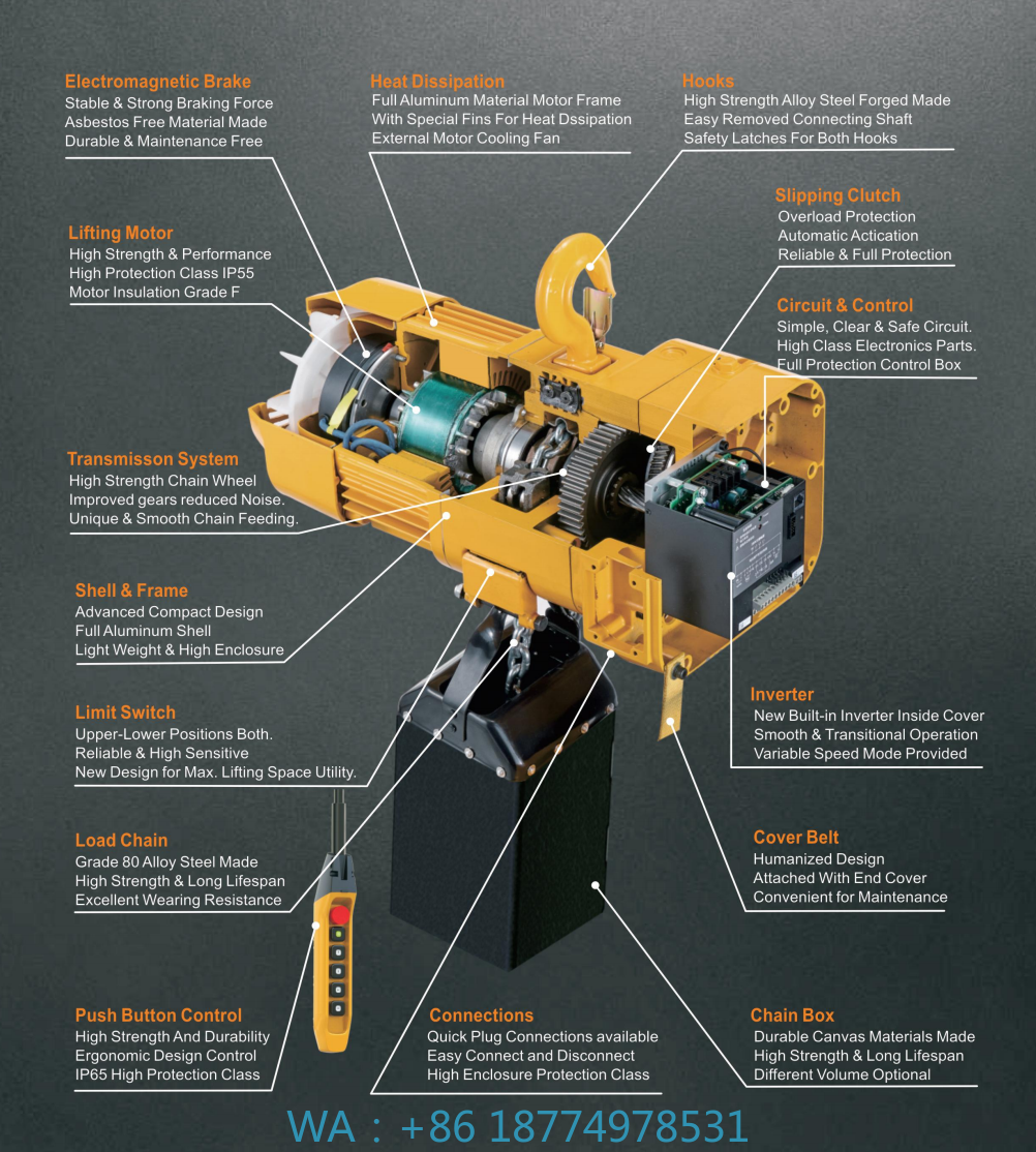 1 Ton 2Ton 3Ton 5 Ton M5 Elect - Electric Chain Hoist avis et prix