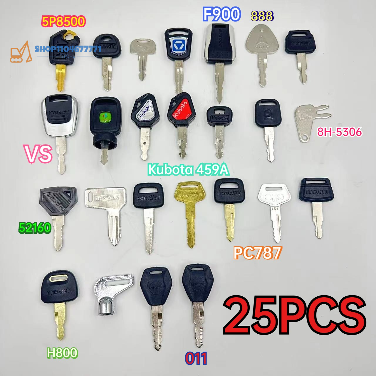 25pcs Excavator Keys for Cat f - Heavy Equipment Key Set avis et prix