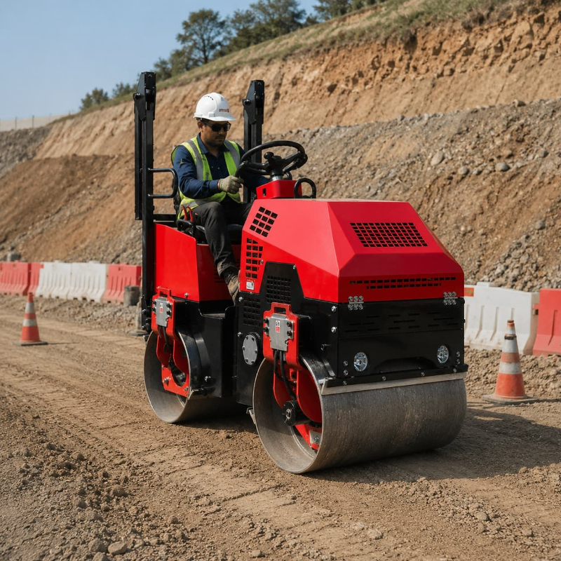 Double Drum Vibratory Road Rol - Heavy Equipment For Construction avis et prix