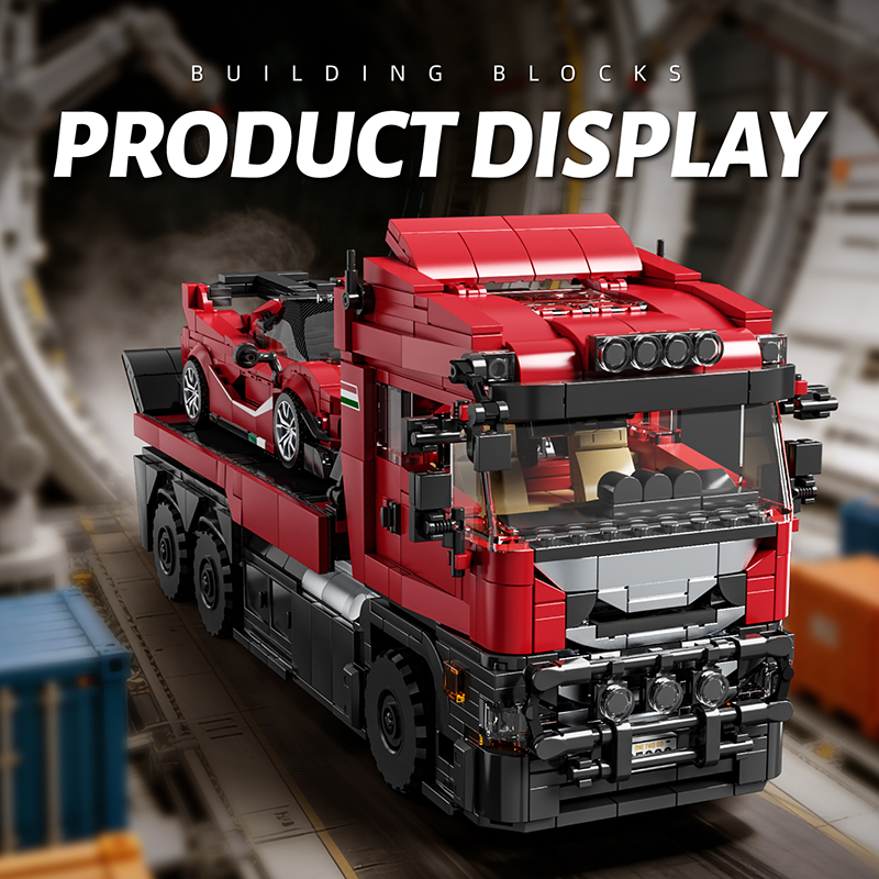 Red Tractor Truck & Red Super  - Heavy Equipment Lego avis et prix