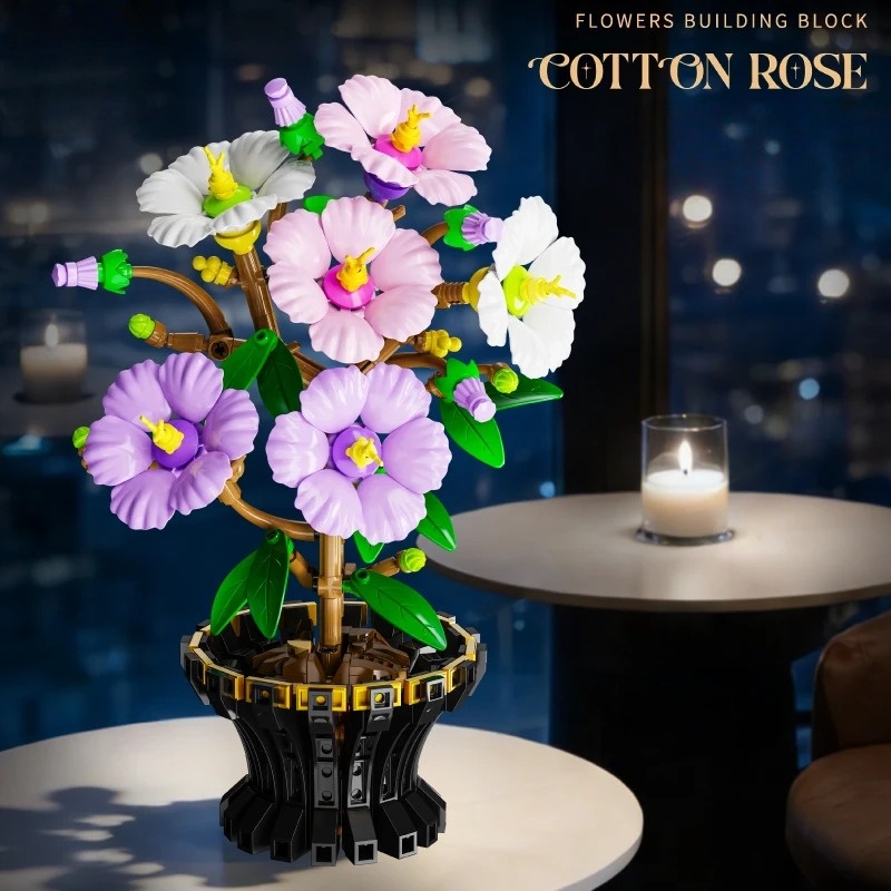 Creative Hibiscus Plum Blossom - Heavy Equipment Lego avis et prix
