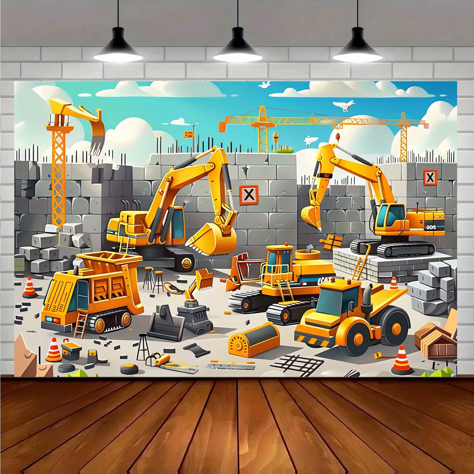 1pc Vivid construction site pa - Heavy Equipment For Construction avis et prix