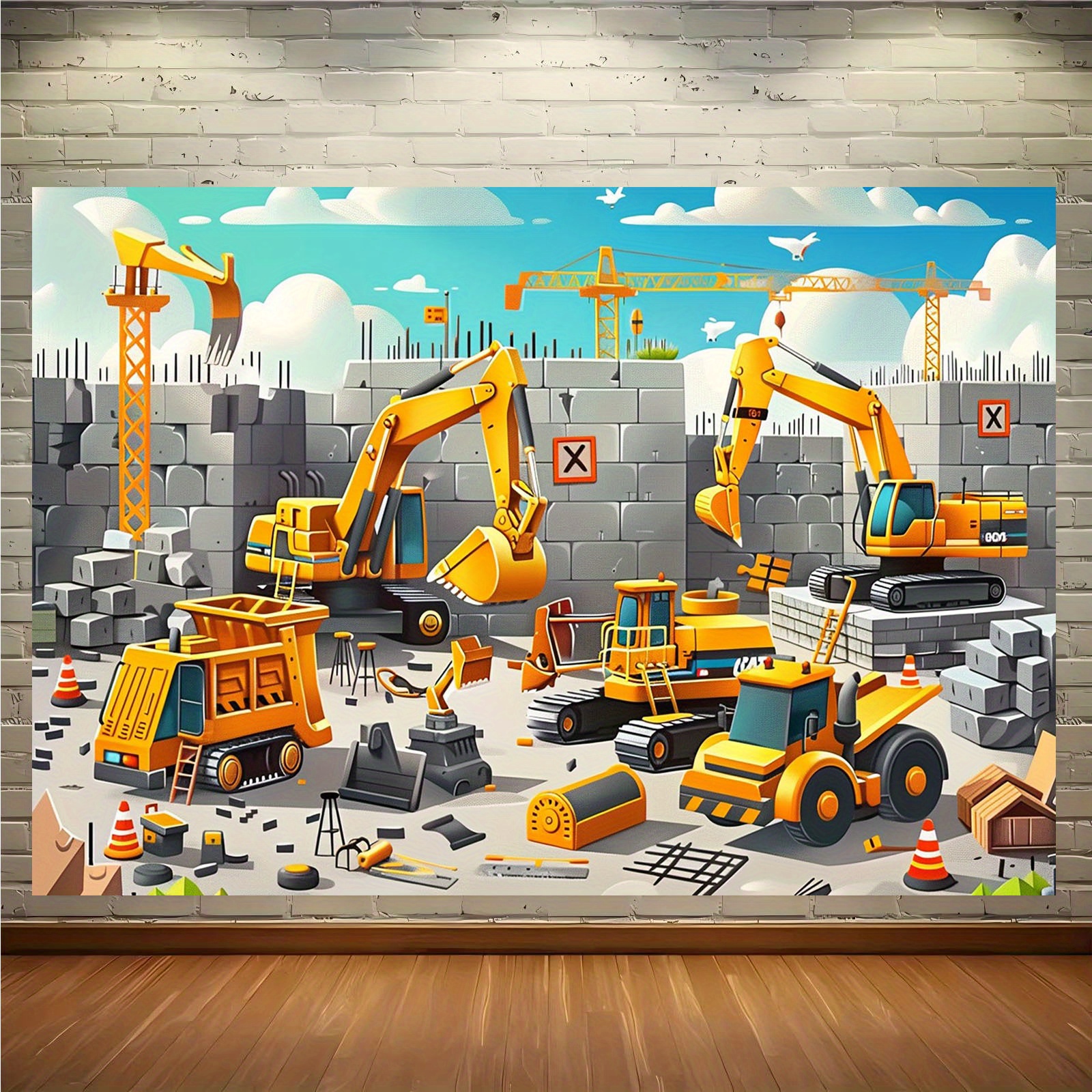 1pc Vivid construction site pa - Heavy Equipment For Construction avis et prix