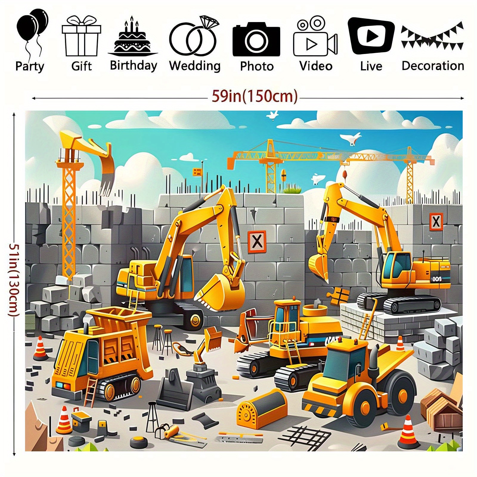 1pc Vivid construction site pa - Heavy Equipment For Construction avis et prix